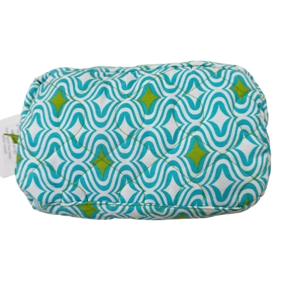 NWT Quilted Cosmetic Bag Buckhead Betties Curve Appeal Turquoise Green